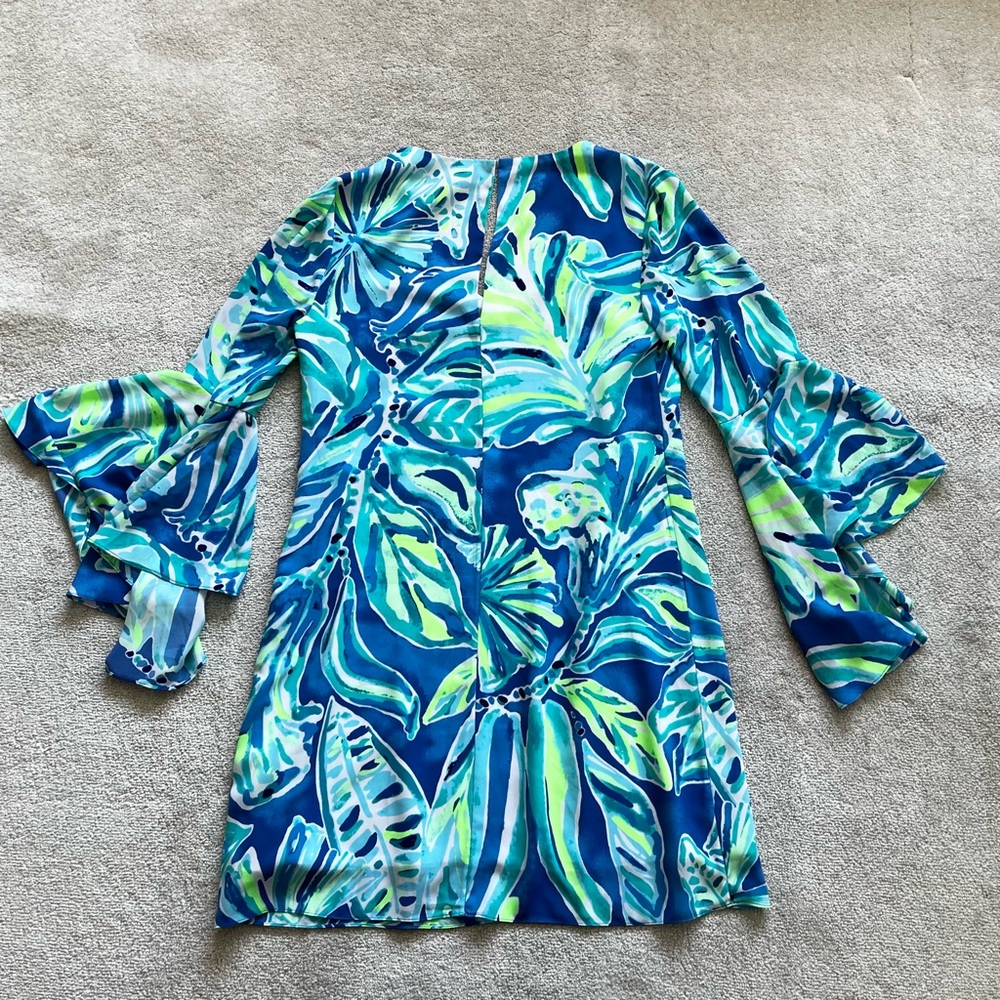 LILLY PULITZER Rosalia Dress Size 4 Mod 70s Retro Pretty - Picture 3 of 11
